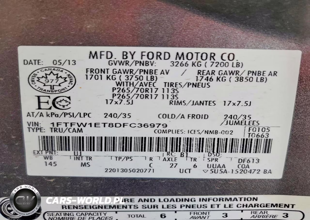 2013 Ford F150 Supercrew VIN:1FTFW1ET8DFC36979 - 12