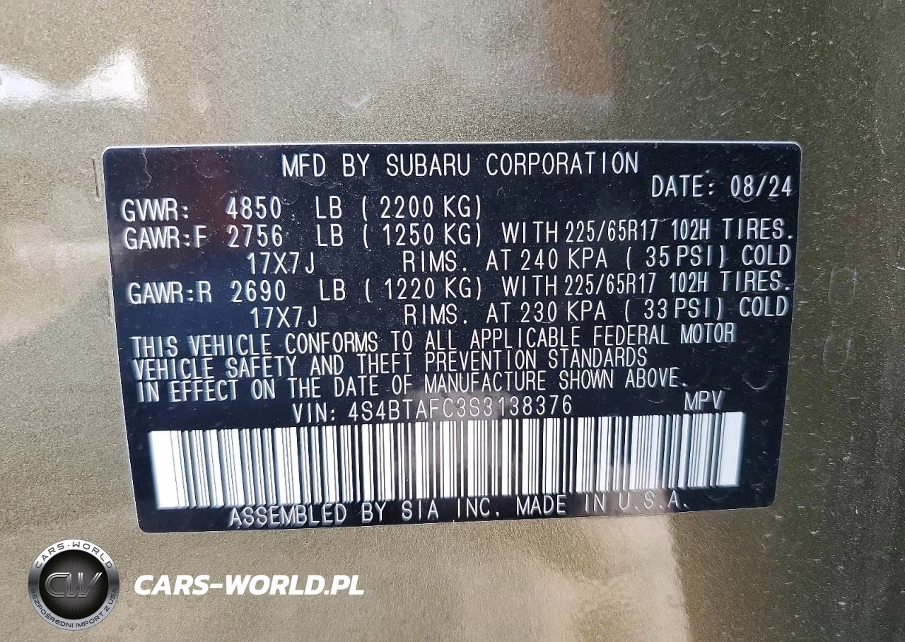 2025 Subaru Outback Premium VIN:4S4BTAFC3S3138376 - 13