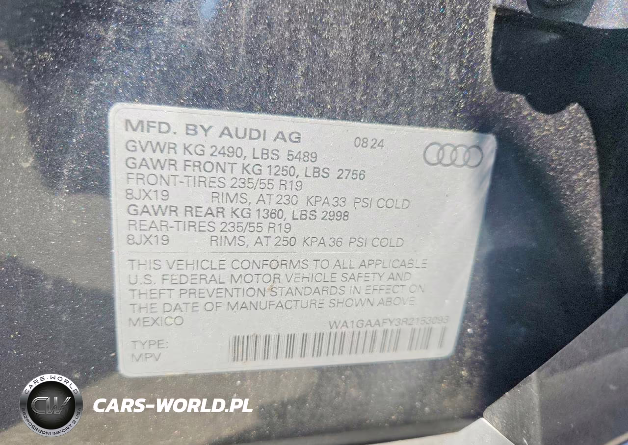 2024 Audi Q5 Premium 45 VIN:WA1GAAFY3R2153093 - 13