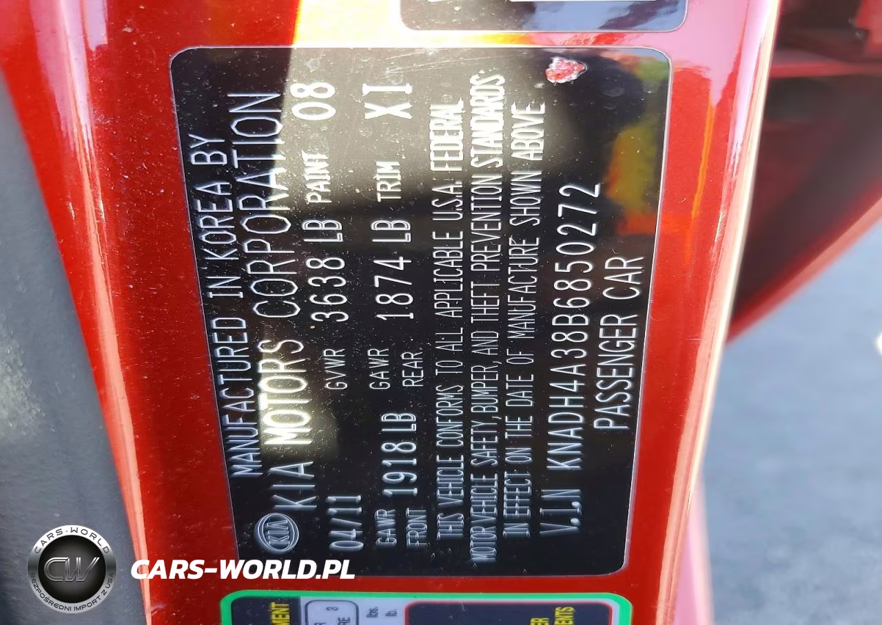 2011 Kia Rio Lx VIN:KNADH4A38B6850272 - 12