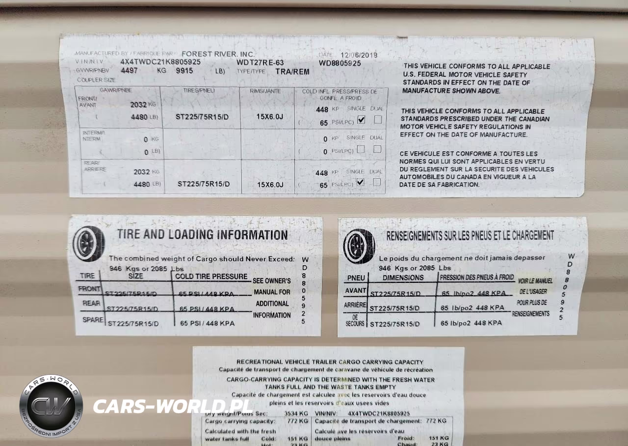 2019 Forest River Wildwood Camper VIN:4X4TWDC21K8805925 - 10