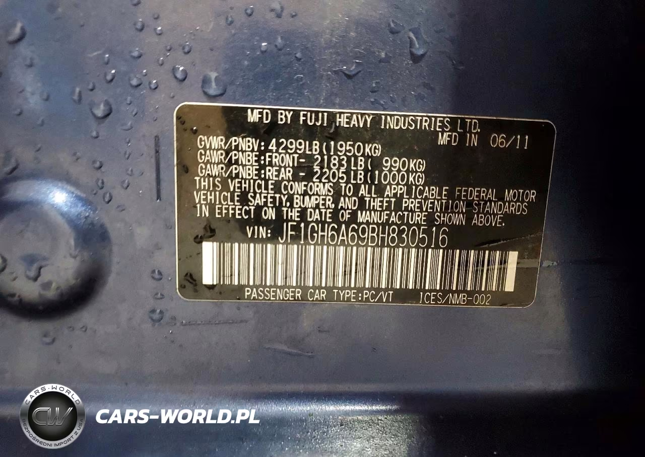 2011 Subaru Impreza 2.5I VIN:JF1GH6A69BH830516 - 13