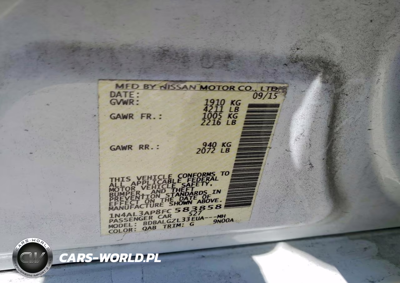 2015 Nissan Altima 2.5 S VIN:1N4AL3AP8FC583858 - 13