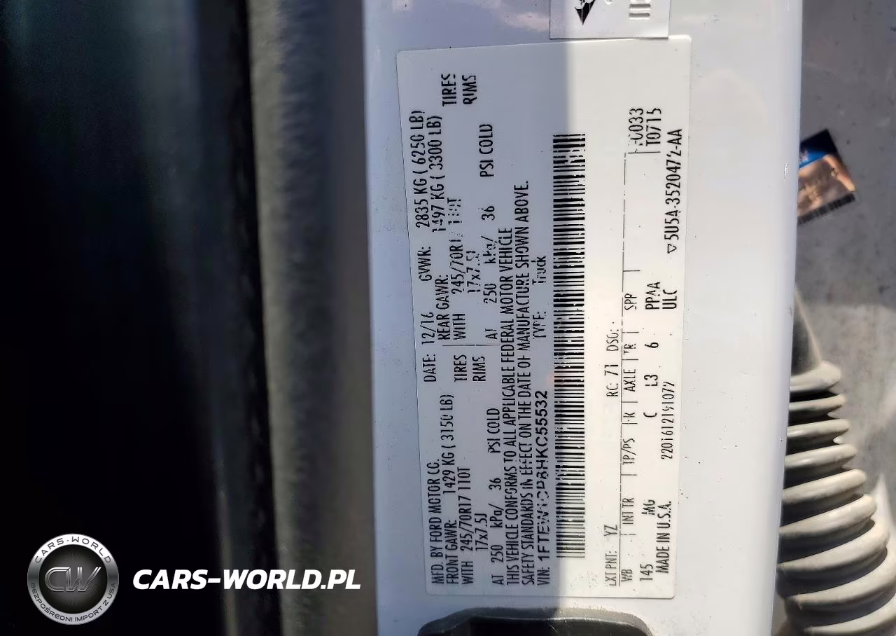 2017 Ford F150 Supercrew VIN:1FTEW1CP8HKC55532 - 12