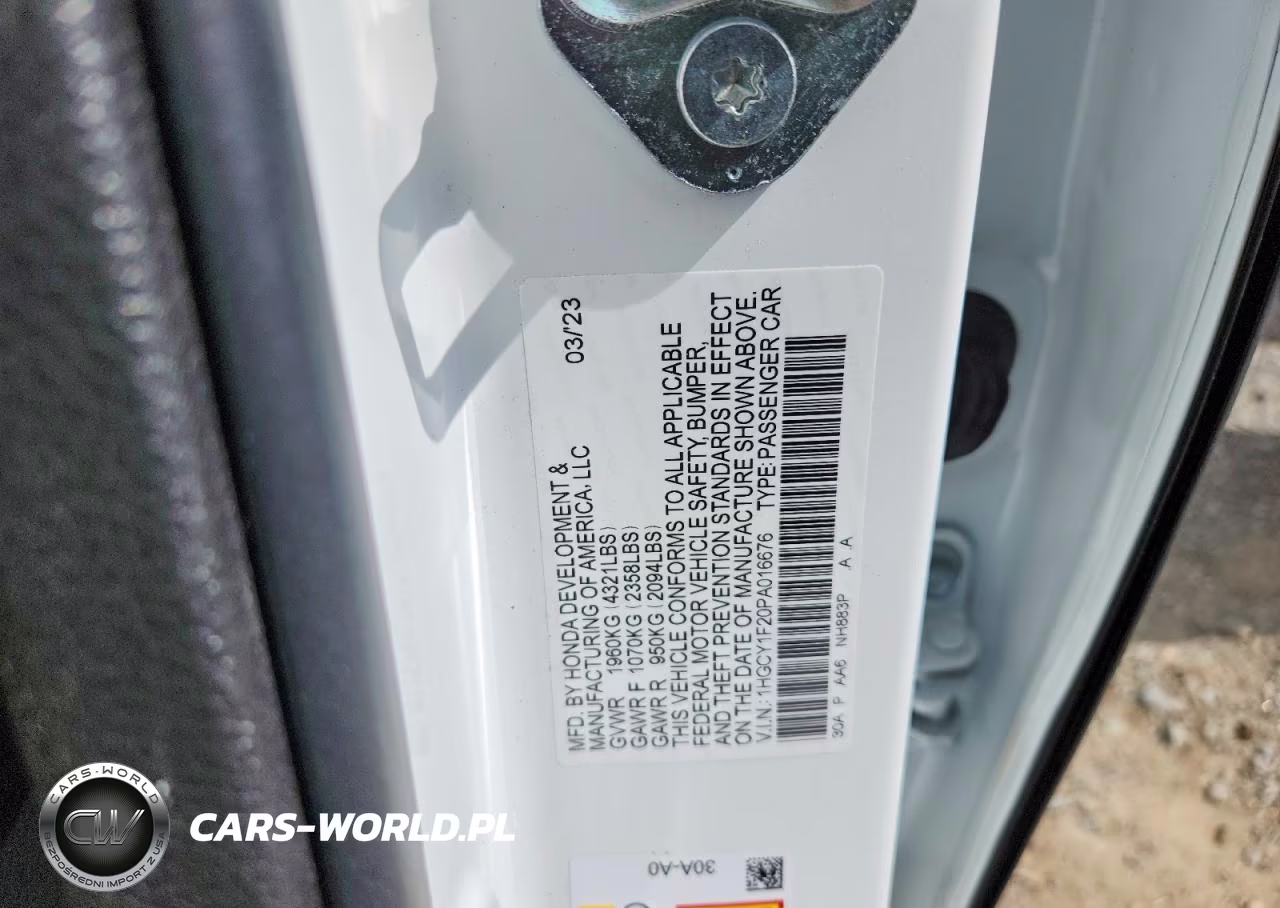 2023 Honda Accord Lx VIN:1HGCY1F20PA016676 - 12