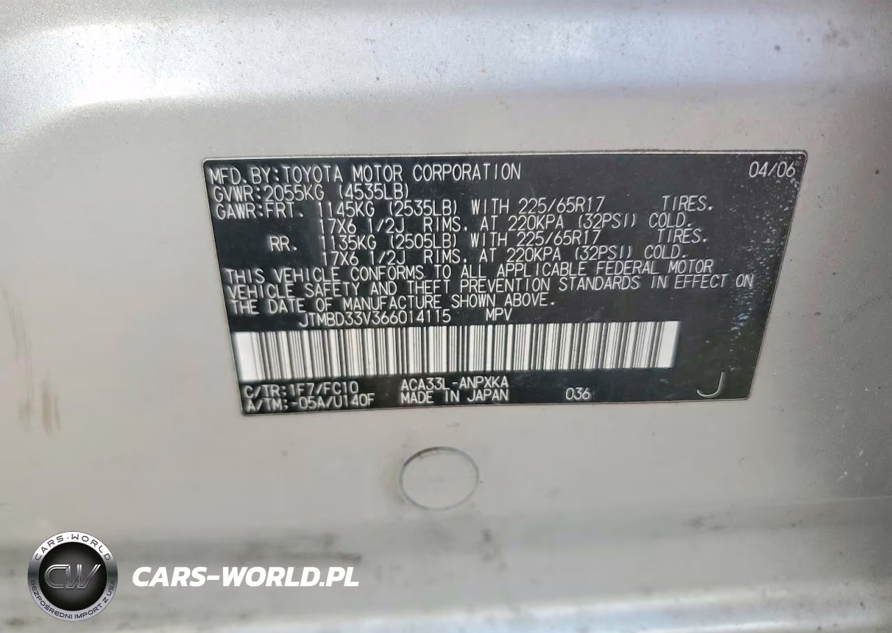 2006 Toyota Rav4 Base VIN:JTMBD33V366014115 - 13