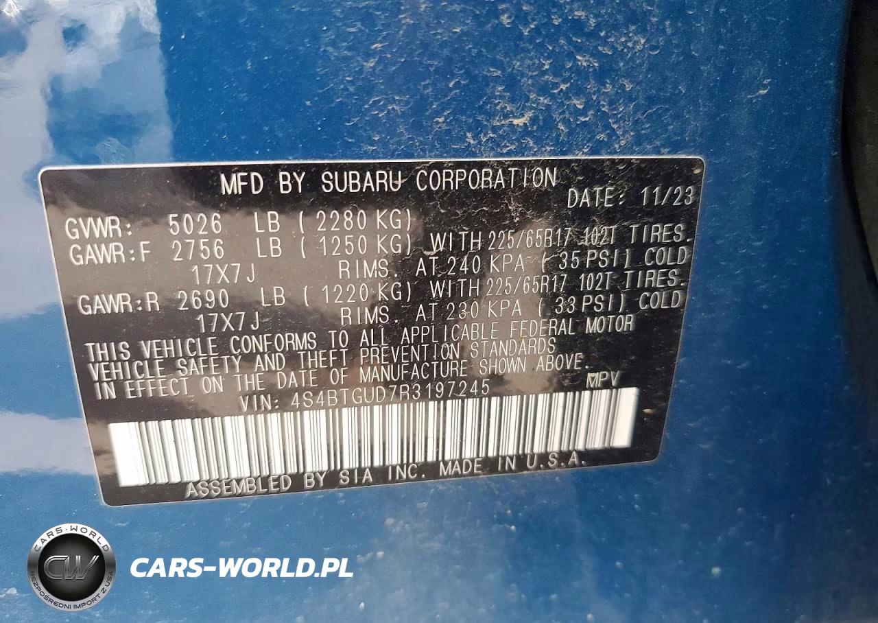 2024 Subaru Outback VIN:4S4BTGUD7R3197245 - 13