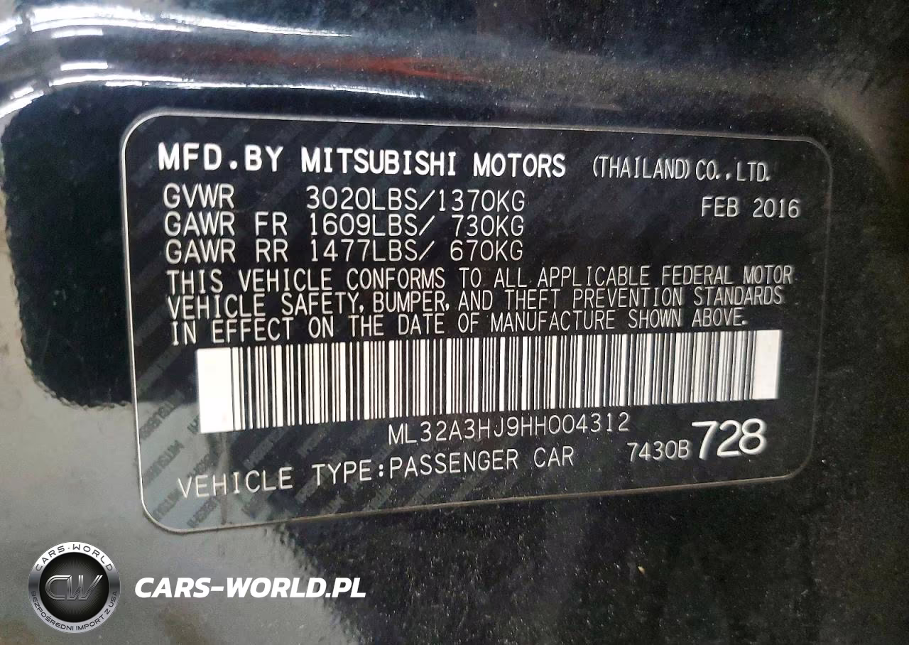 2017 Mitsubishi Mirage Es VIN:ML32A3HJ9HH004312 - 12