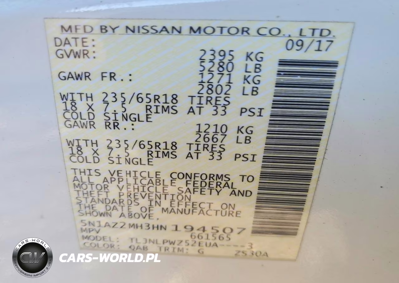 2017 Nissan Murano S VIN:5N1AZ2MH3HN194507 - 13