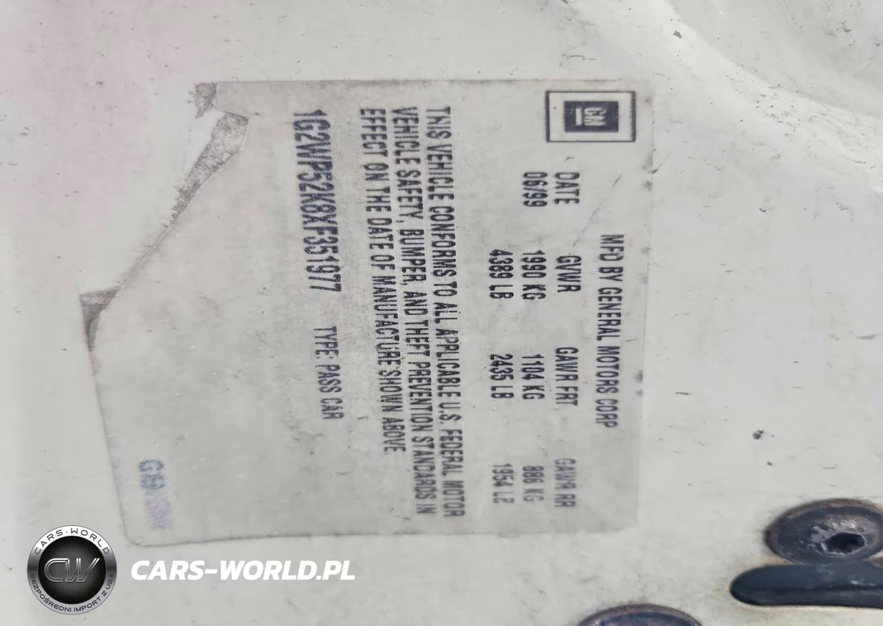 1999 Pontiac Grand Prix Gt VIN:1G2WP52K8XF351977 - 12
