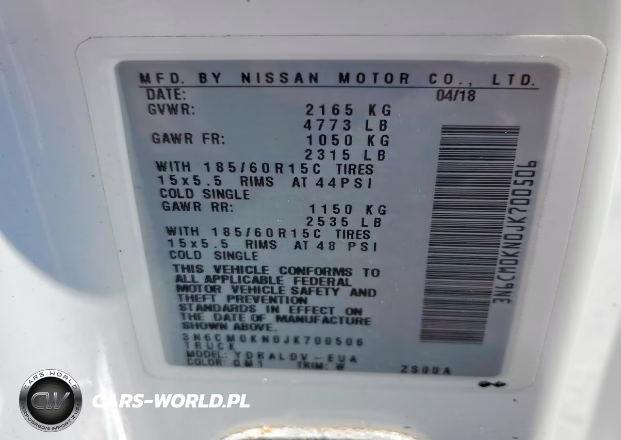 2018 Nissan Nv200 S VIN:3N6CM0KN0JK700506 - 14