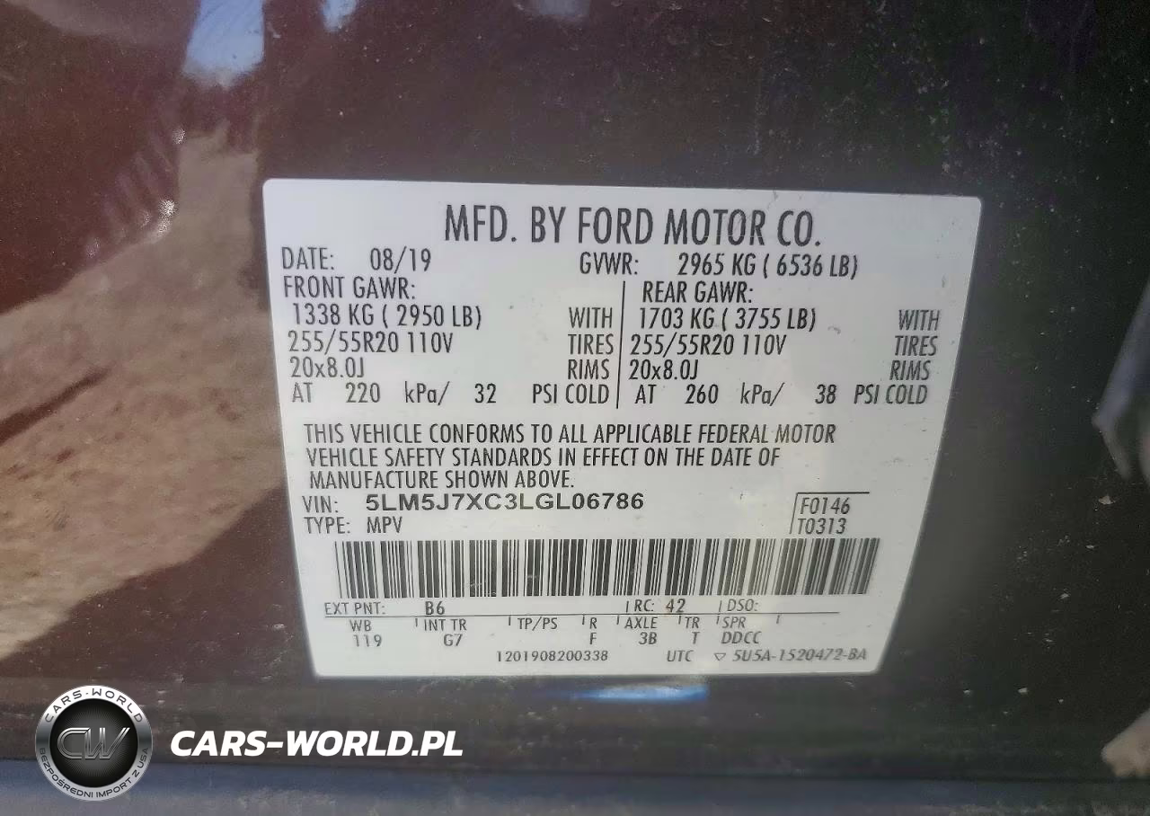 2020 Lincoln Aviator Reserve VIN:5LM5J7XC3LGL06786 - 13