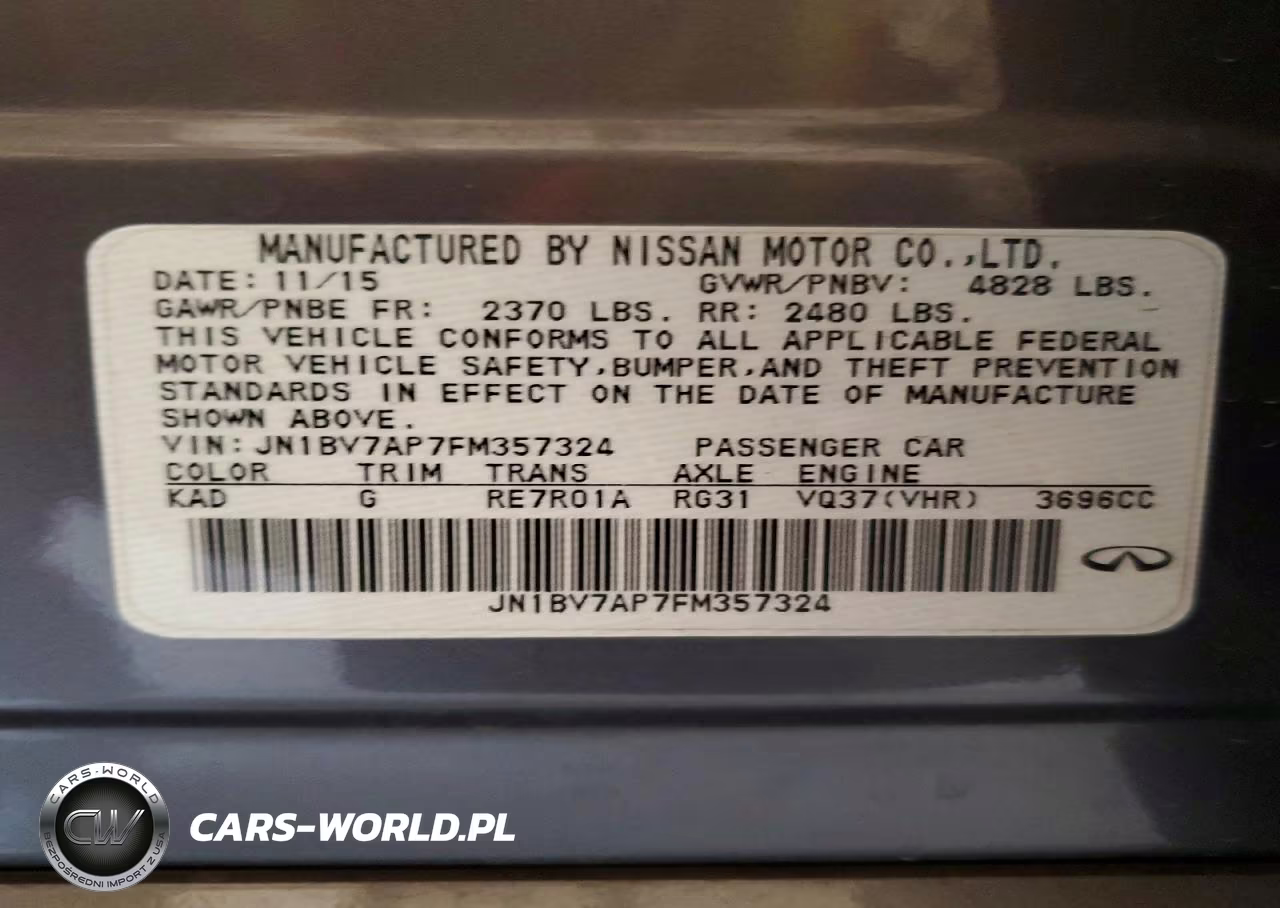 2015 Infiniti Q50 Premium VIN:JN1BV7AP7FM357324 - 12
