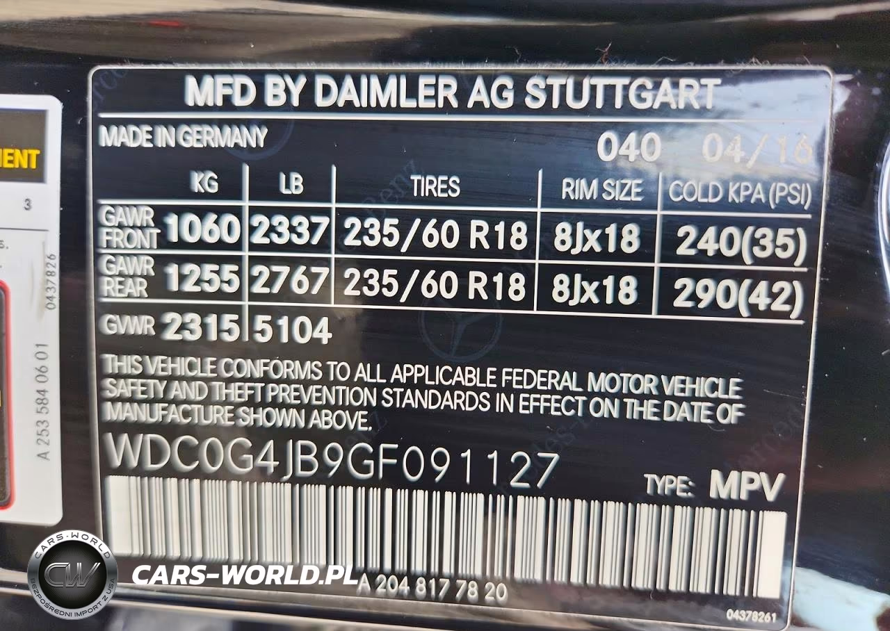 2016 Mercedes-Benz Glc 300 VIN:WDC0G4JB9GF091127 - 13