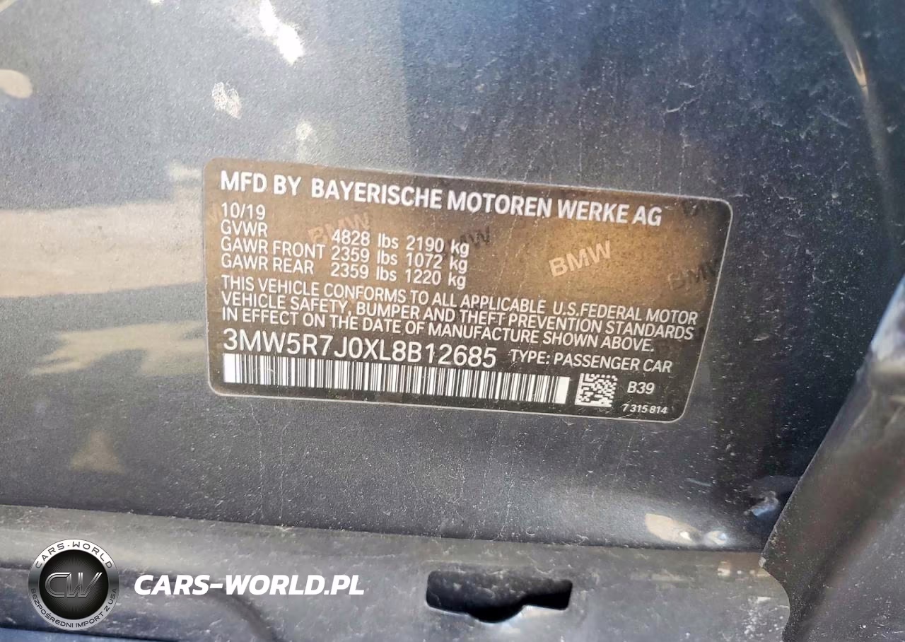 2020 BMW 330Xi VIN:3MW5R7J0XL8B12685 - 12