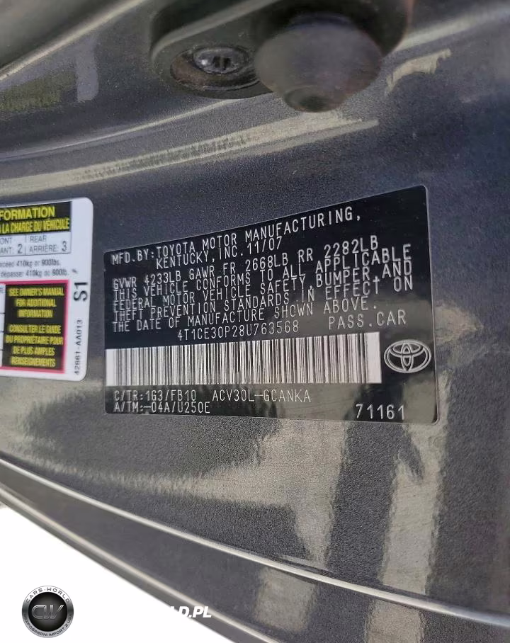 2008 Toyota Camry Solara Se VIN:4T1CE30P28U763568 - 12