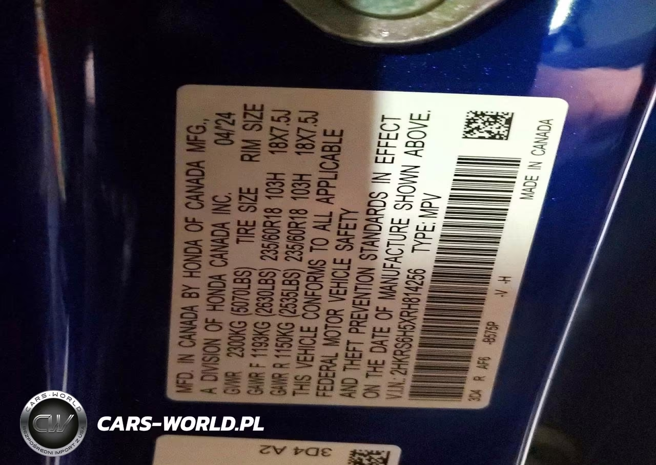 2024 Honda Cr-V Sport VIN:2HKRS6H5XRH814256 - 13