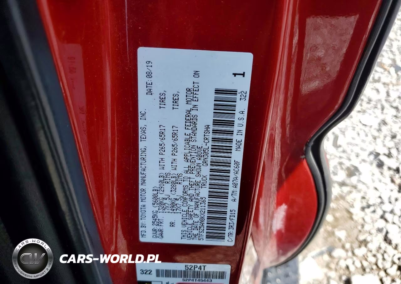 2019 Toyota Tacoma Trd Sport VIN:5TFSZ5AN8KX211365 - 12