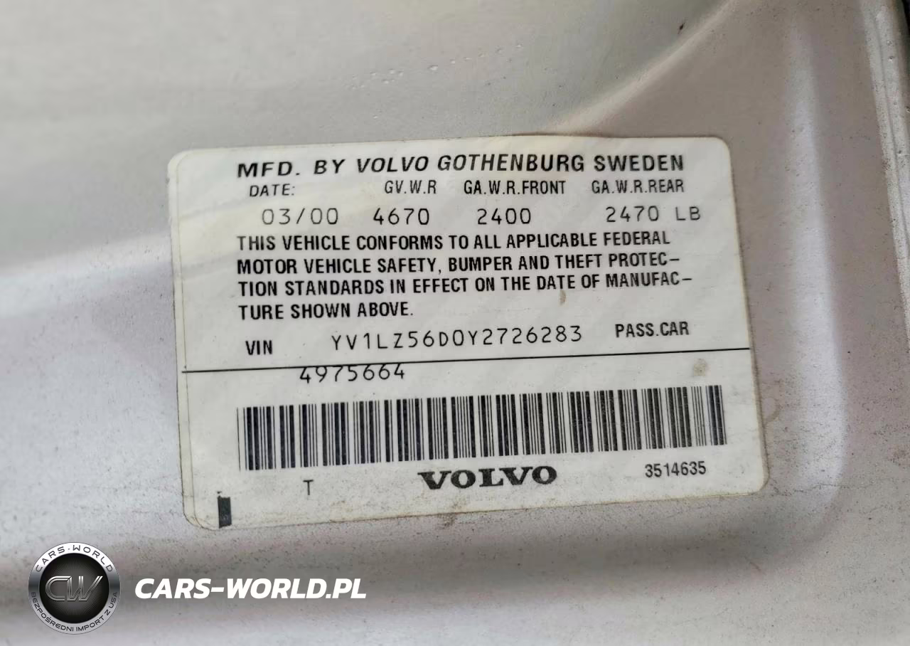 2000 Volvo V70 Xc VIN:YV1LZ56D0Y2726283 - 12
