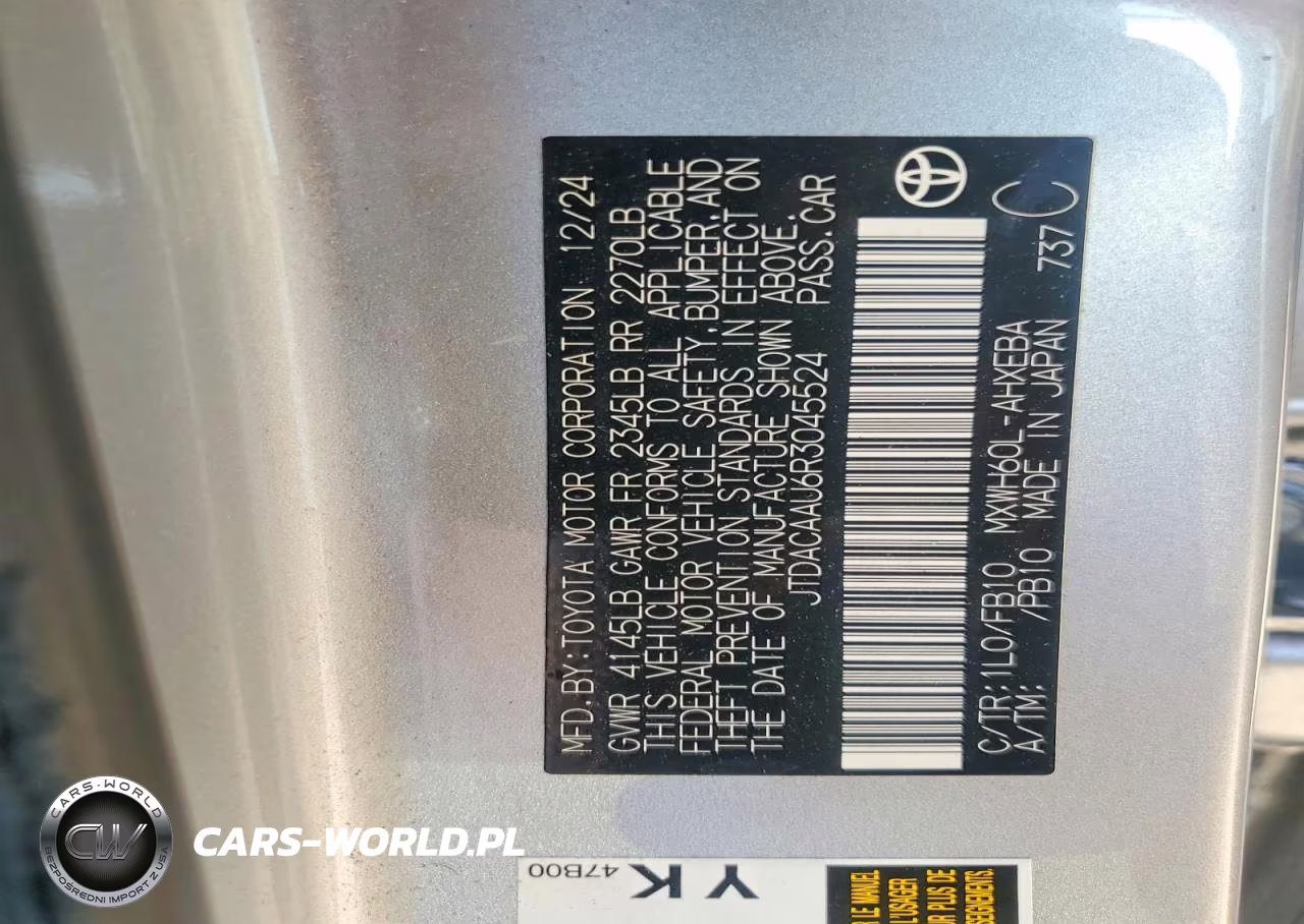2024 Toyota Prius Le VIN:JTDACAAU6R3045524 - 12