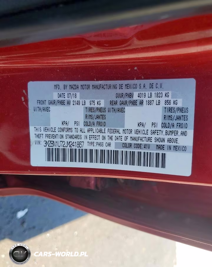 2018 Mazda 3 Sport VIN:3MZBN1U72JM241867 - 13
