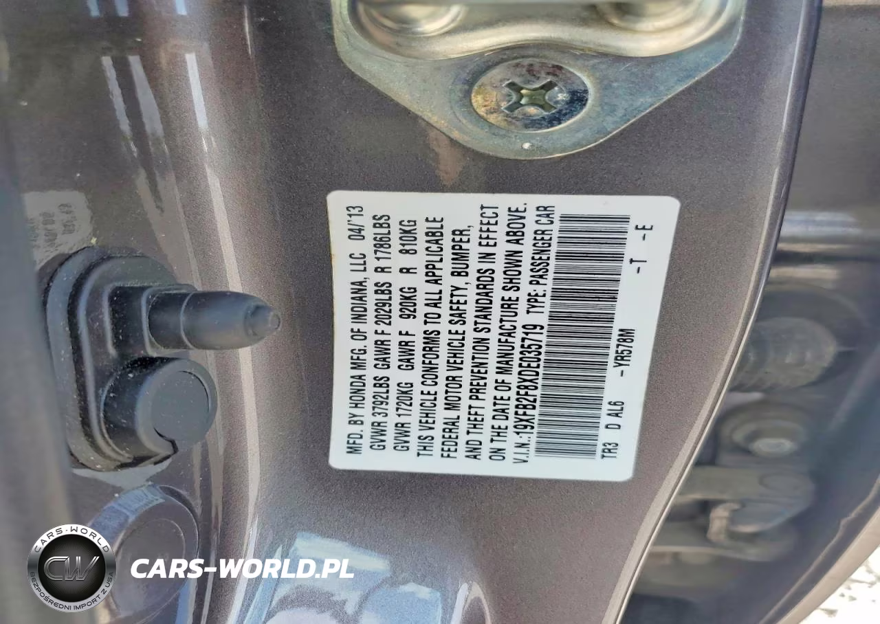 2013 Honda Civic Ex VIN:19XFB2F8XDE035719 - 12