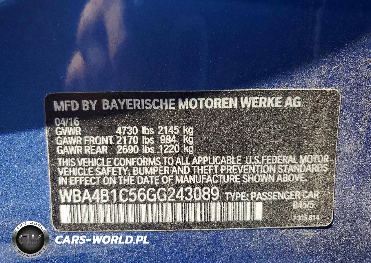 2016 BMW 435 I Gran Coupe VIN:WBA4B1C56GG243089 - 13