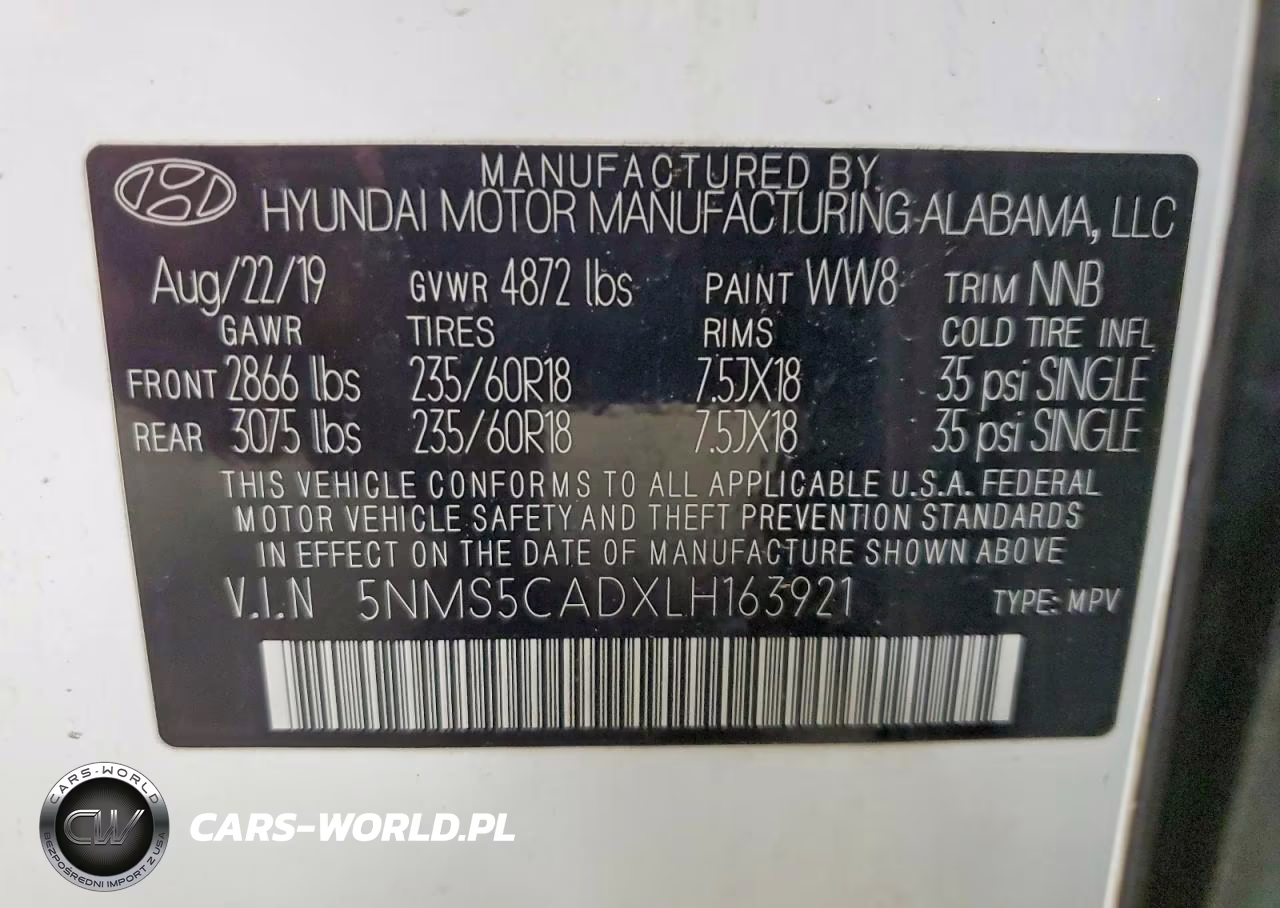 2020 Hyundai Santa Fe Limited VIN:5NMS5CADXLH163921 - 13
