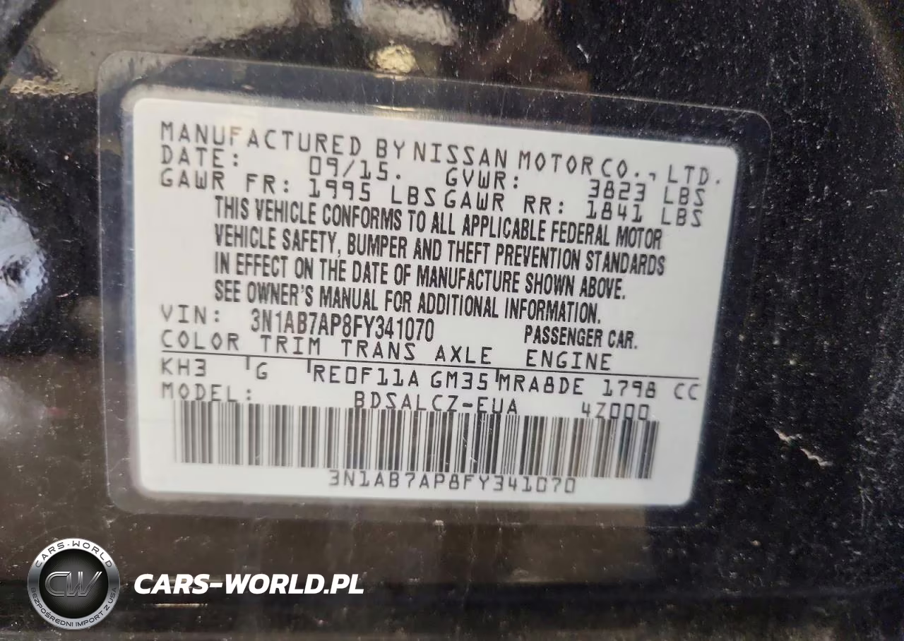 2015 Nissan Sentra S VIN:3N1AB7AP8FY341070 - 13