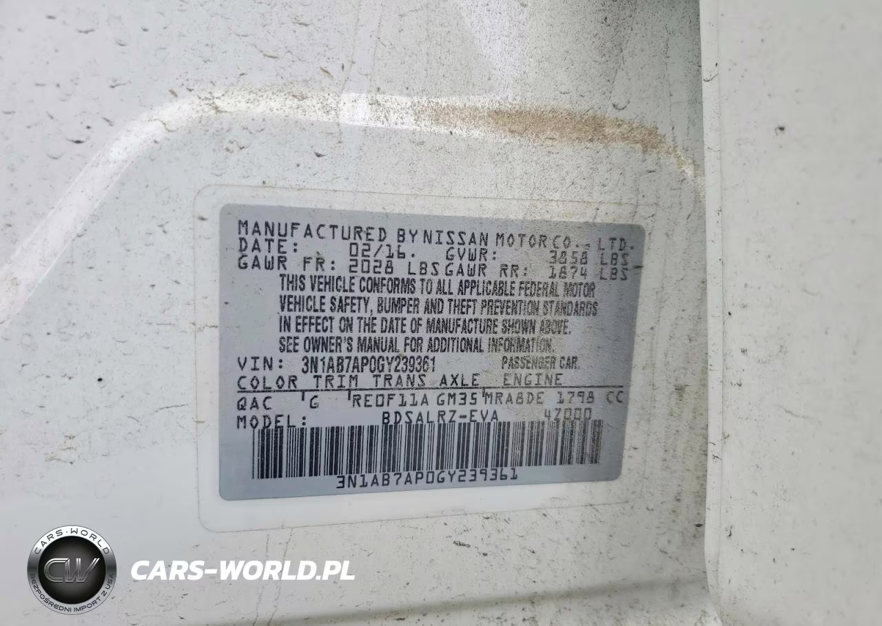 2016 Nissan Sentra Sr VIN:3N1AB7AP0GY239361 - 12