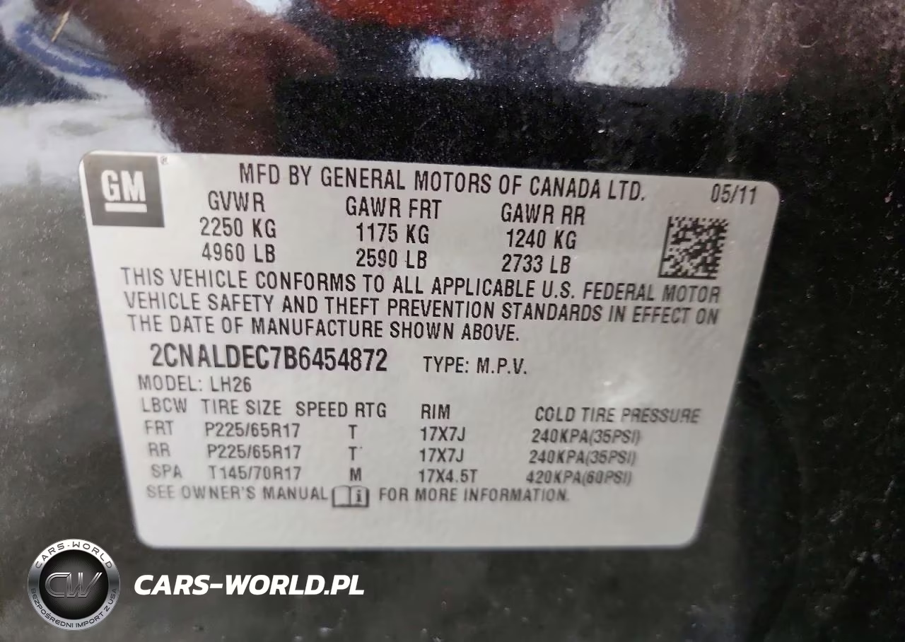 2011 Chevrolet Equinox Lt VIN:2CNALDEC7B6454872 - 12