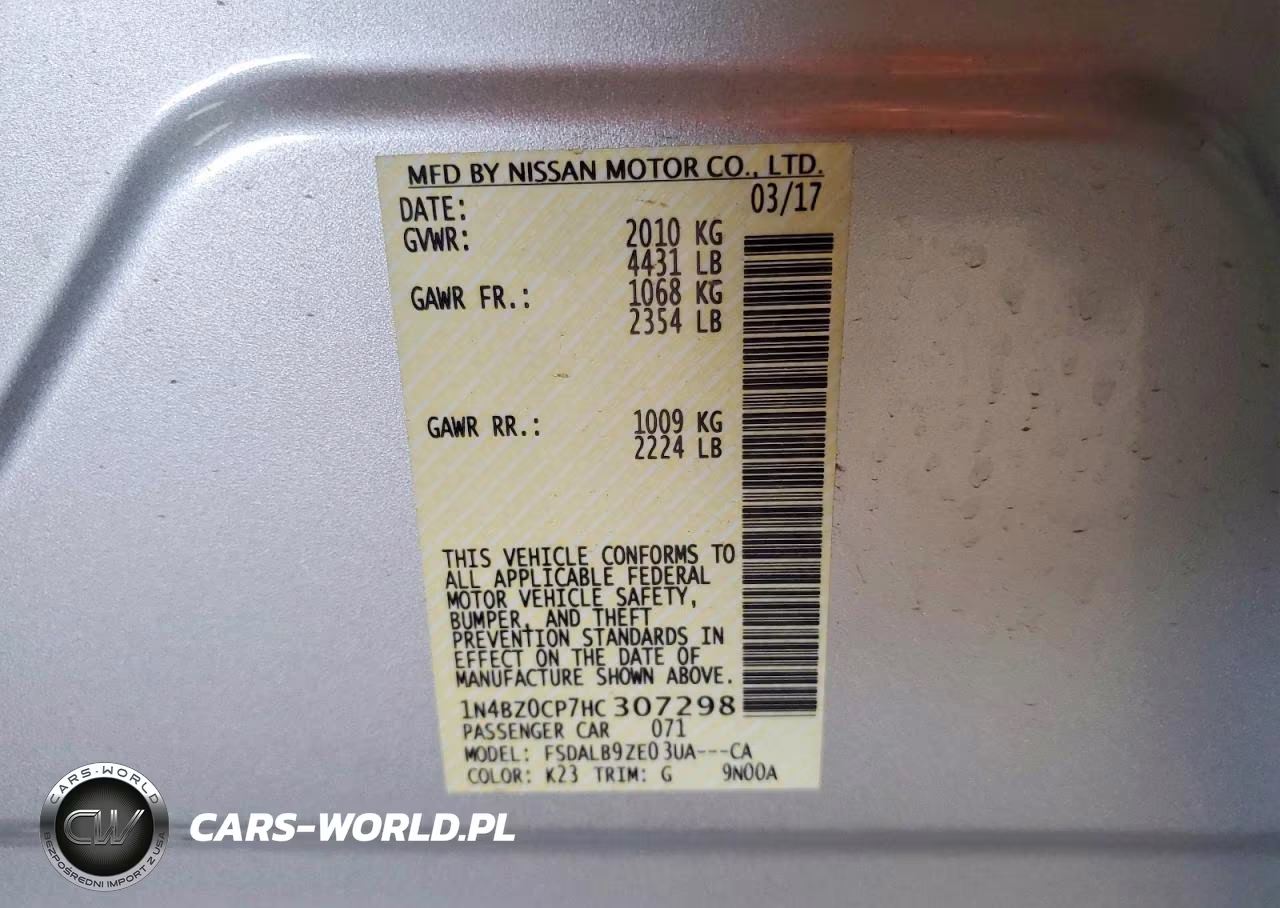2017 Nissan Leaf S VIN:1N4BZ0CP7HC307298 - 12