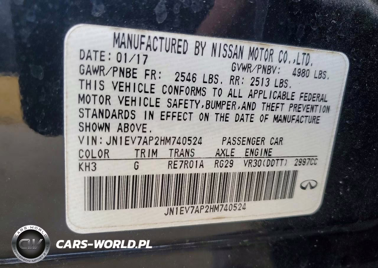 2017 Infiniti Q50 3.0T Signature Edition VIN:JN1EV7AP2HM740524 - 12