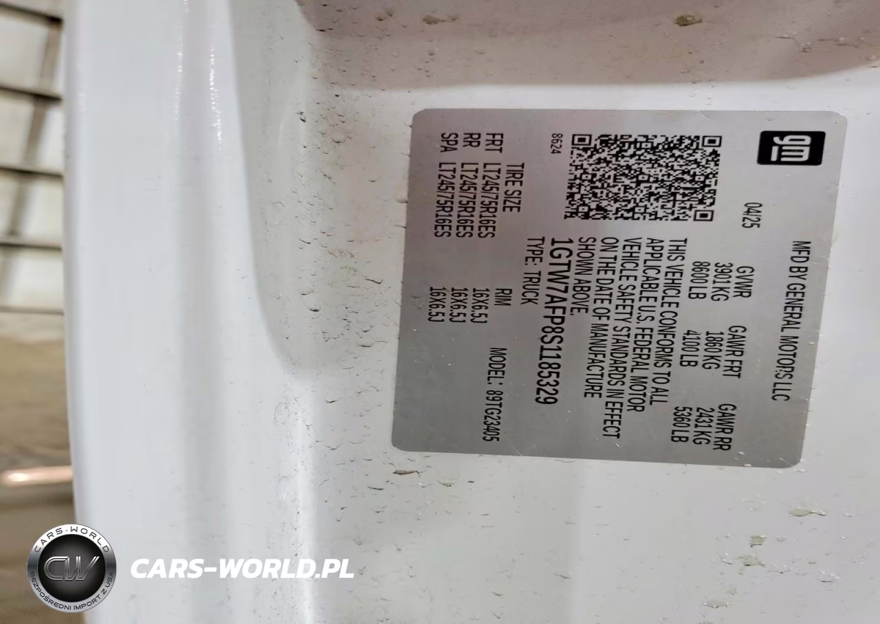 2025 GMC Savana G2500 VIN:1GTW7AFP8S1185329 - 13