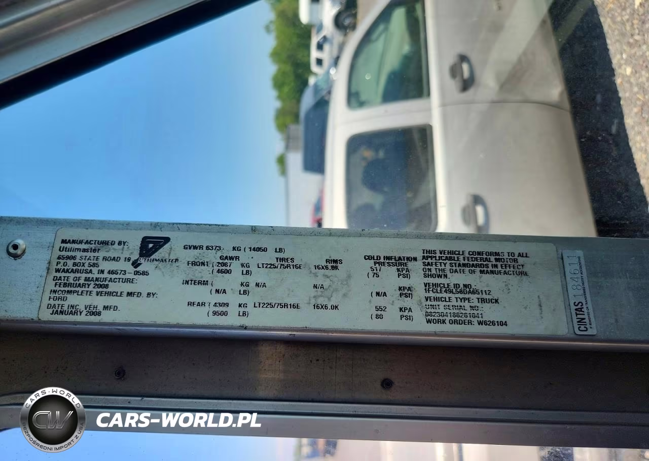 2008 Ford E450 Delivery Truck VIN:1FCLE49L58DA65112 - 13