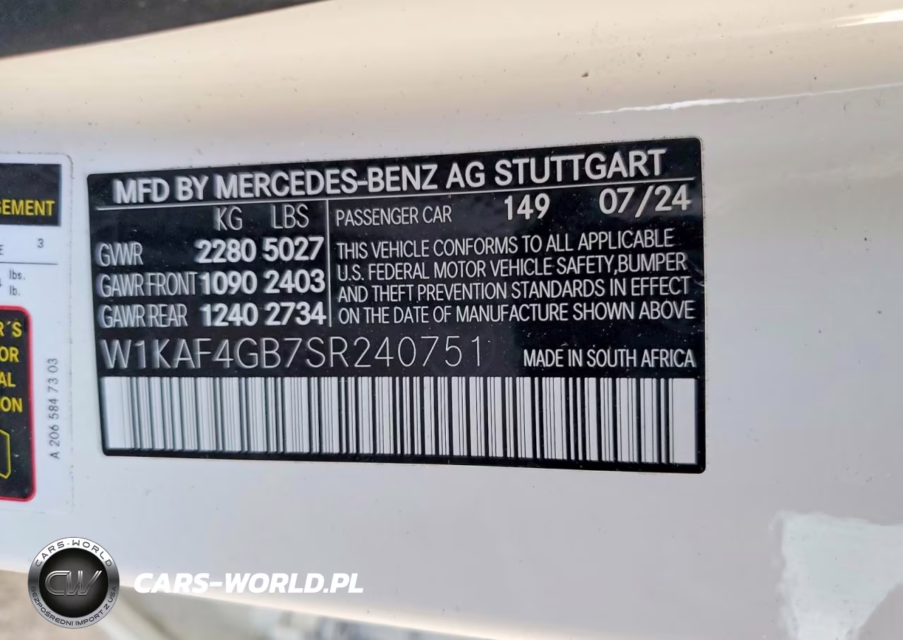 2025 Mercedes-Benz C 300 VIN:W1KAF4GB7SR240751 - 12