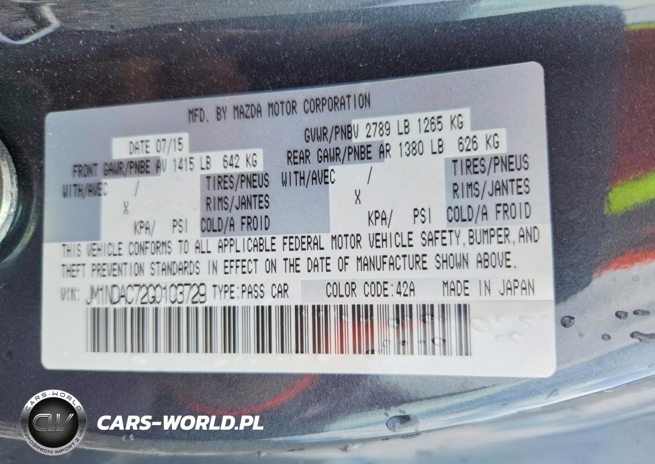 2016 Mazda Mx-5 Miata Club VIN:JM1NDAC72G0103729 - 12