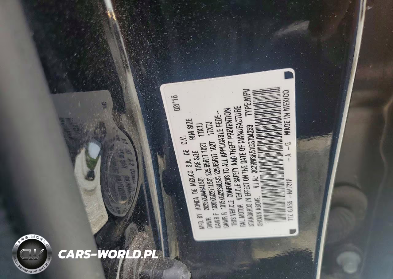 2016 Honda Cr-V Ex VIN:3CZRM3H51GG704253 - 13