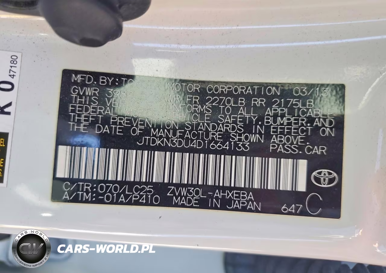 2013 Toyota Prius Persona Series Se VIN:JTDKN3DU4D1664133 - 13