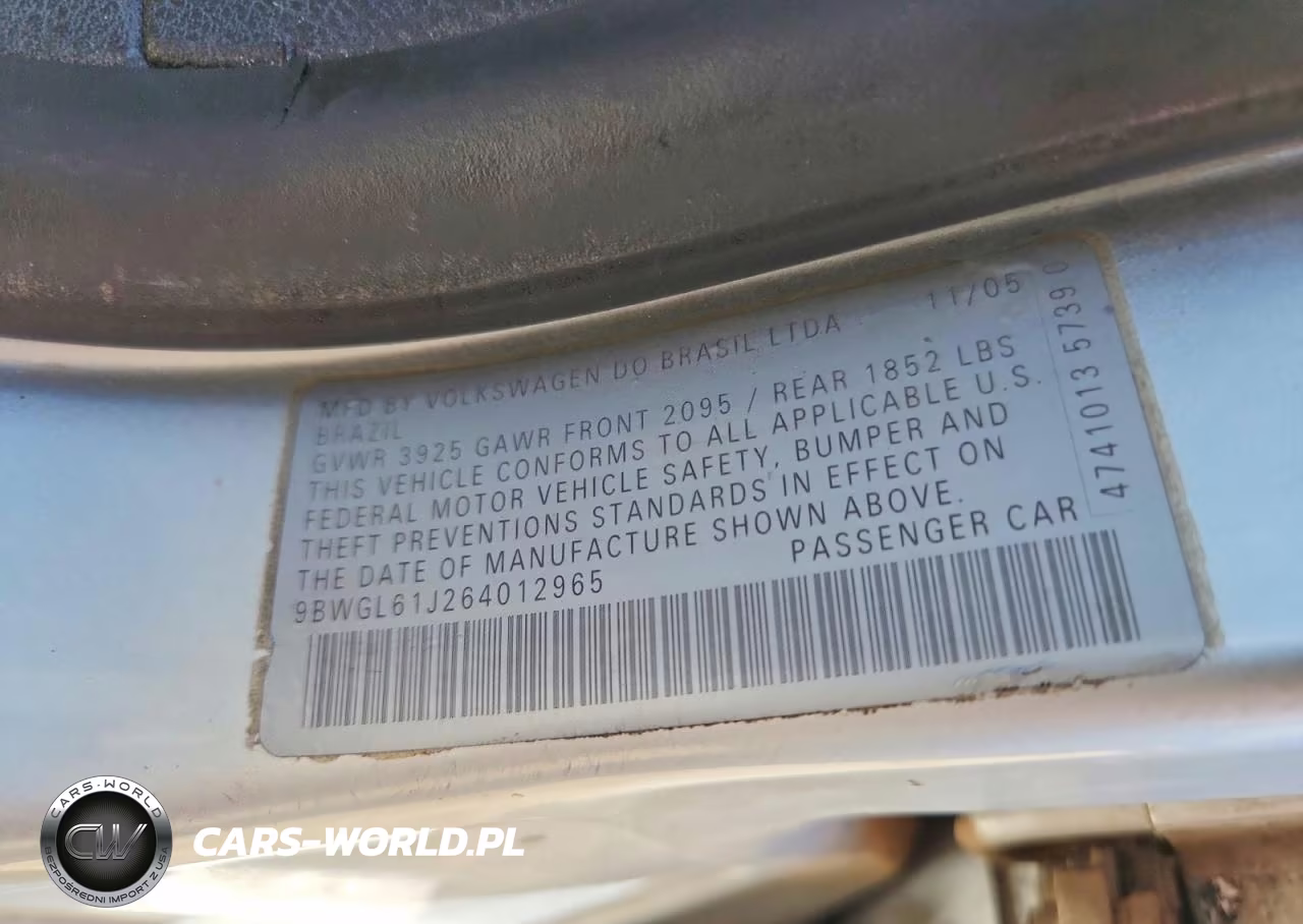 2006 Volkswagen Golf Gls VIN:9BWGL61J264012965 - 12