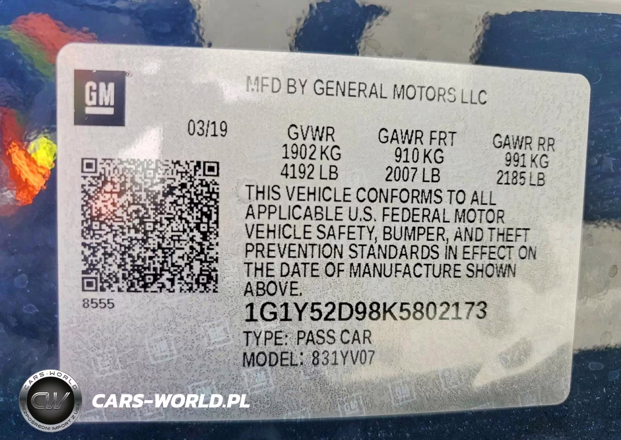 2019 Chevrolet Corvette Zr-1 3Zr VIN:1G1Y52D98K5802173 - 13
