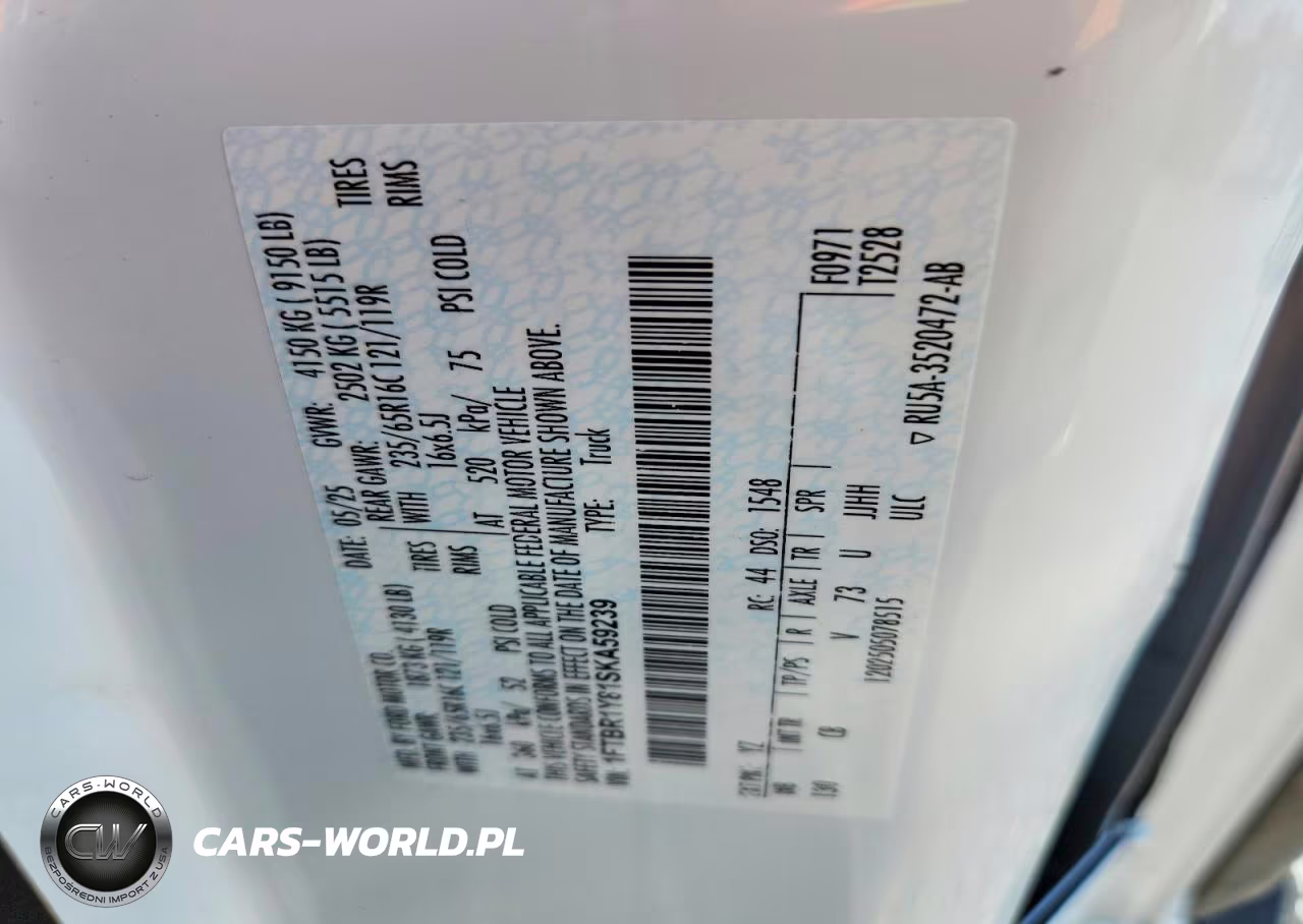 2025 Ford Transit 250 Delivery Van VIN:1FTBR1Y81SKA59239 - 14