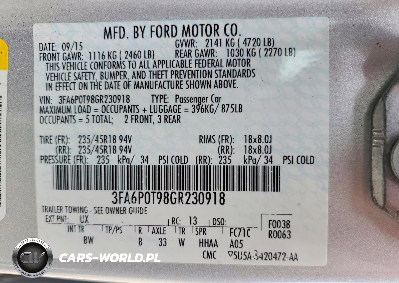 2016 Ford Fusion Se VIN:3FA6P0T98GR230918 - 12