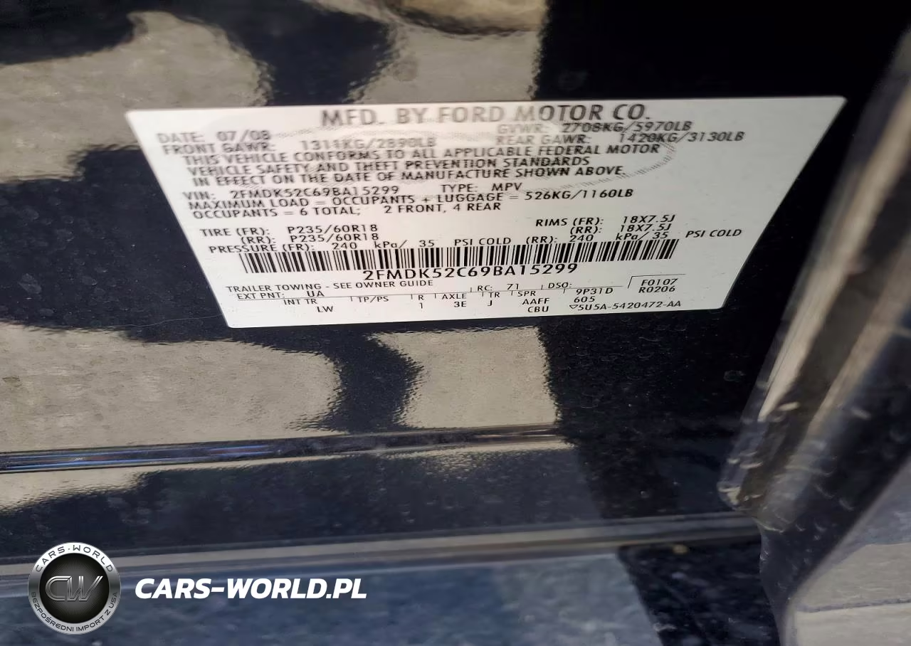 2009 Ford Flex Sel VIN:2FMDK52C69BA15299 - 13