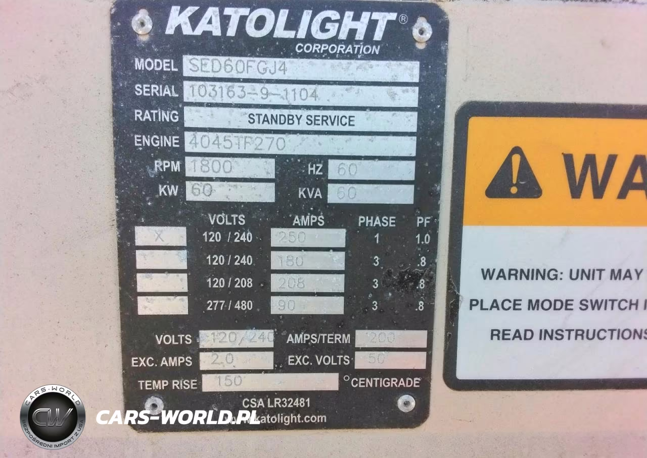 2005 Katolight Generator VIN:10316391104 - 8