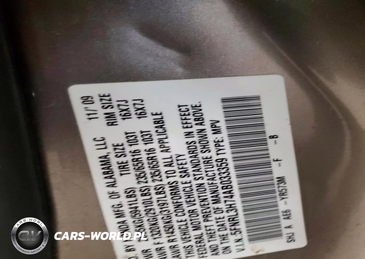 2010 Honda Odyssey Exl VIN:5FNRL3H74AB033359 - 14