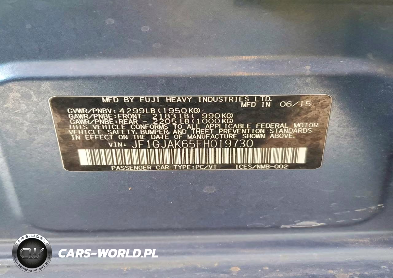 2015 Subaru Impreza Premium Plus VIN:JF1GJAK65FH019730 - 12