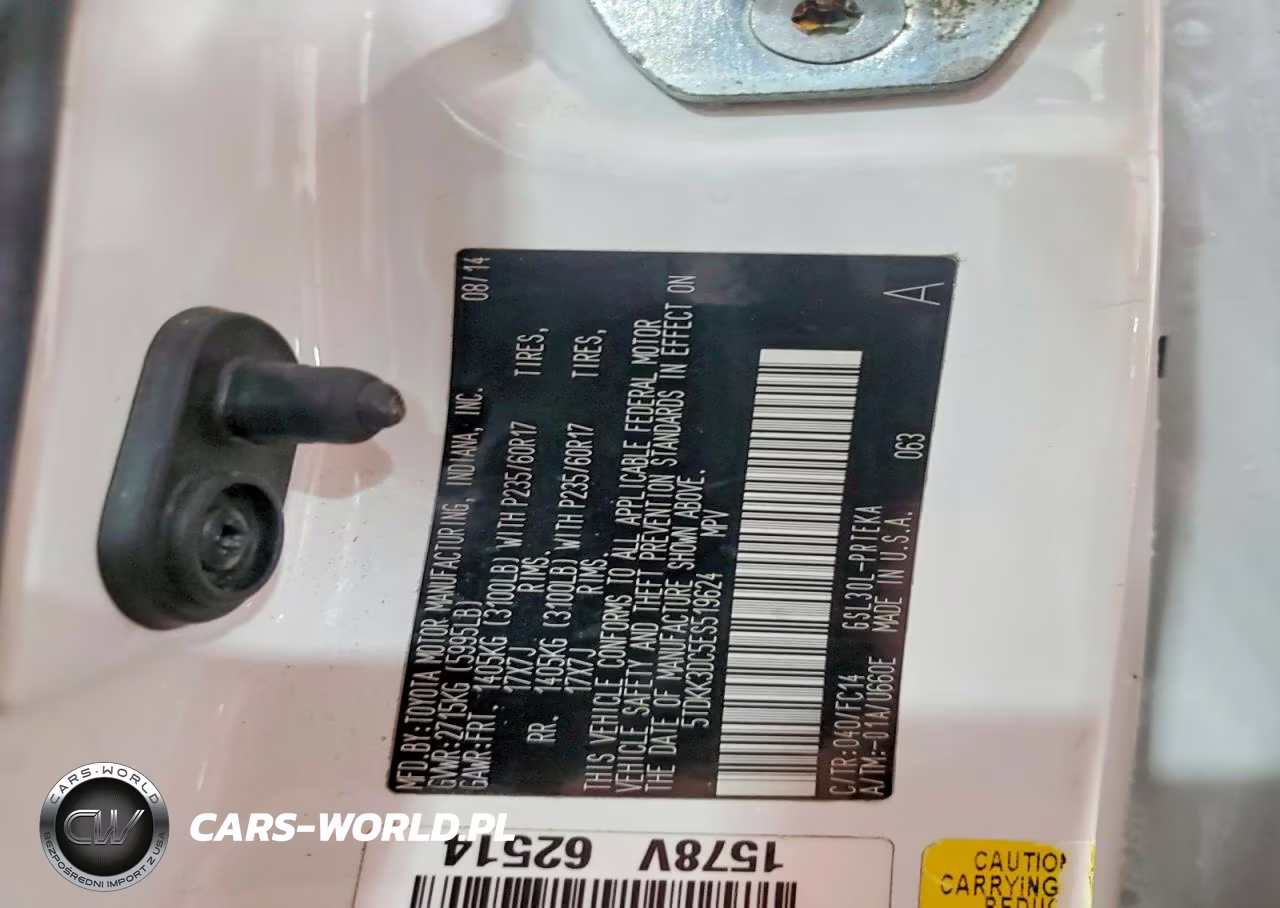2014 Toyota Sienna Le VIN:5TDKK3DC5ES519624 - 14