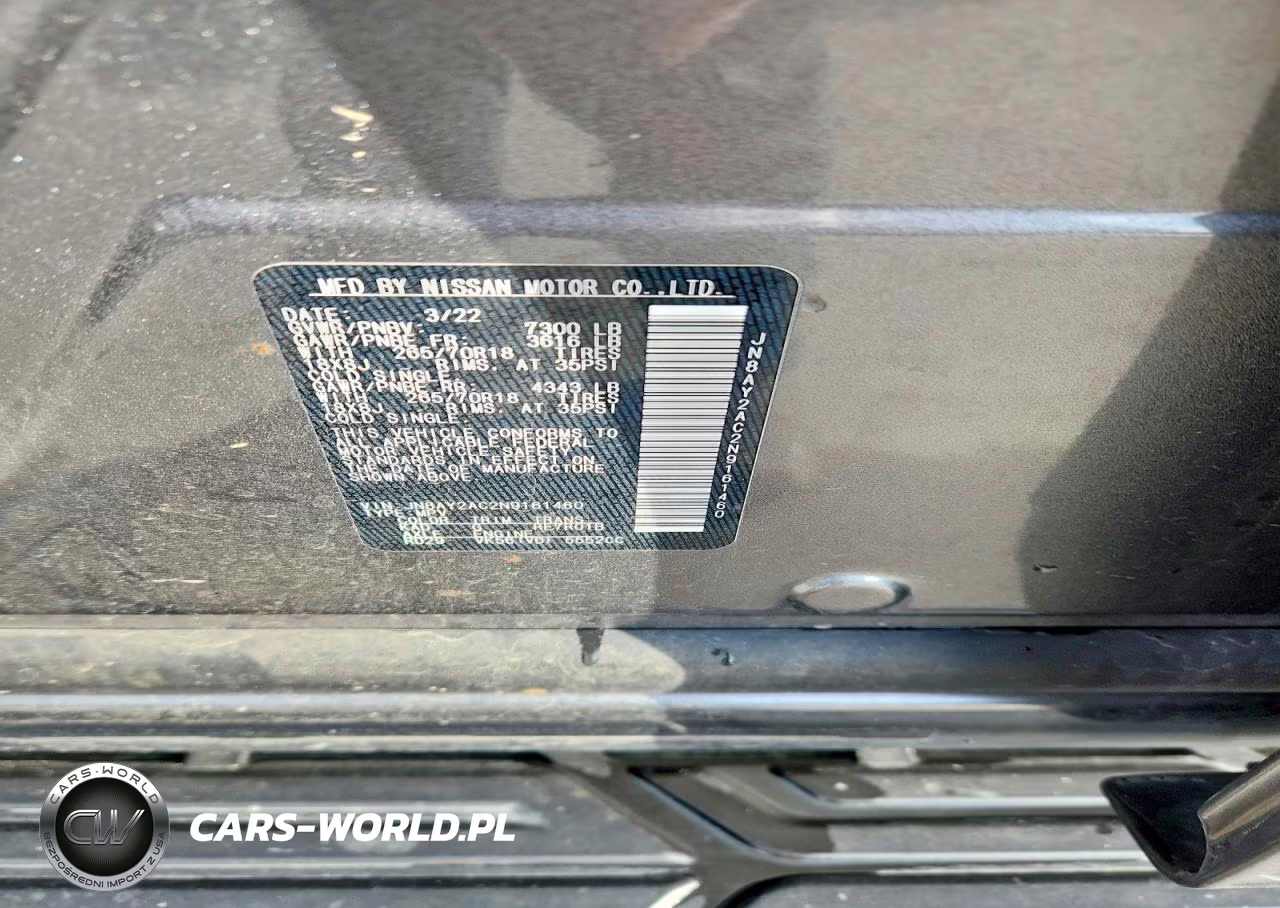2022 Nissan Armada Sv VIN:JN8AY2AC2N9161460 - 13