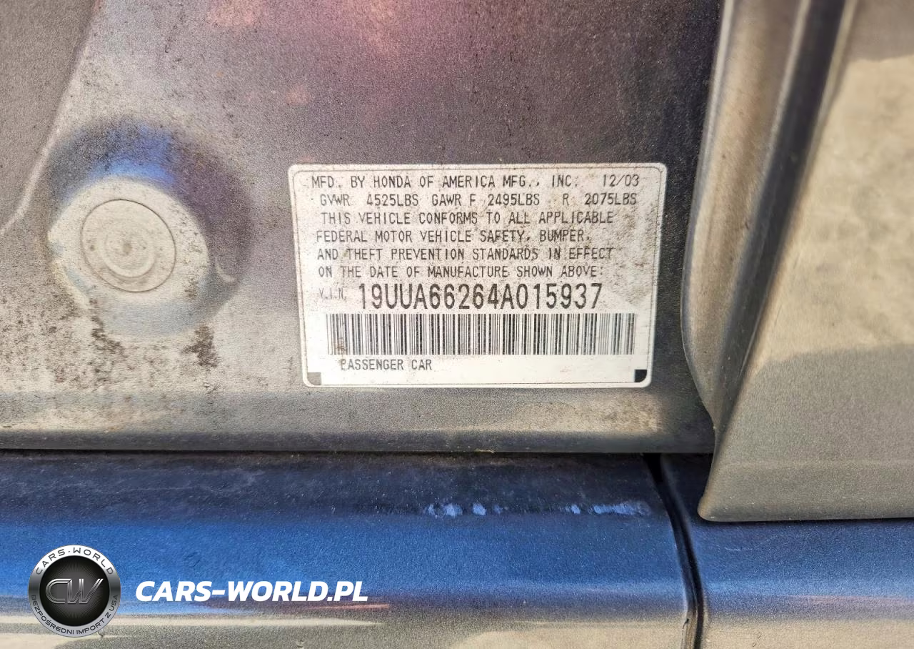 2004 Acura Tl VIN:19UUA66264A015937 - 12
